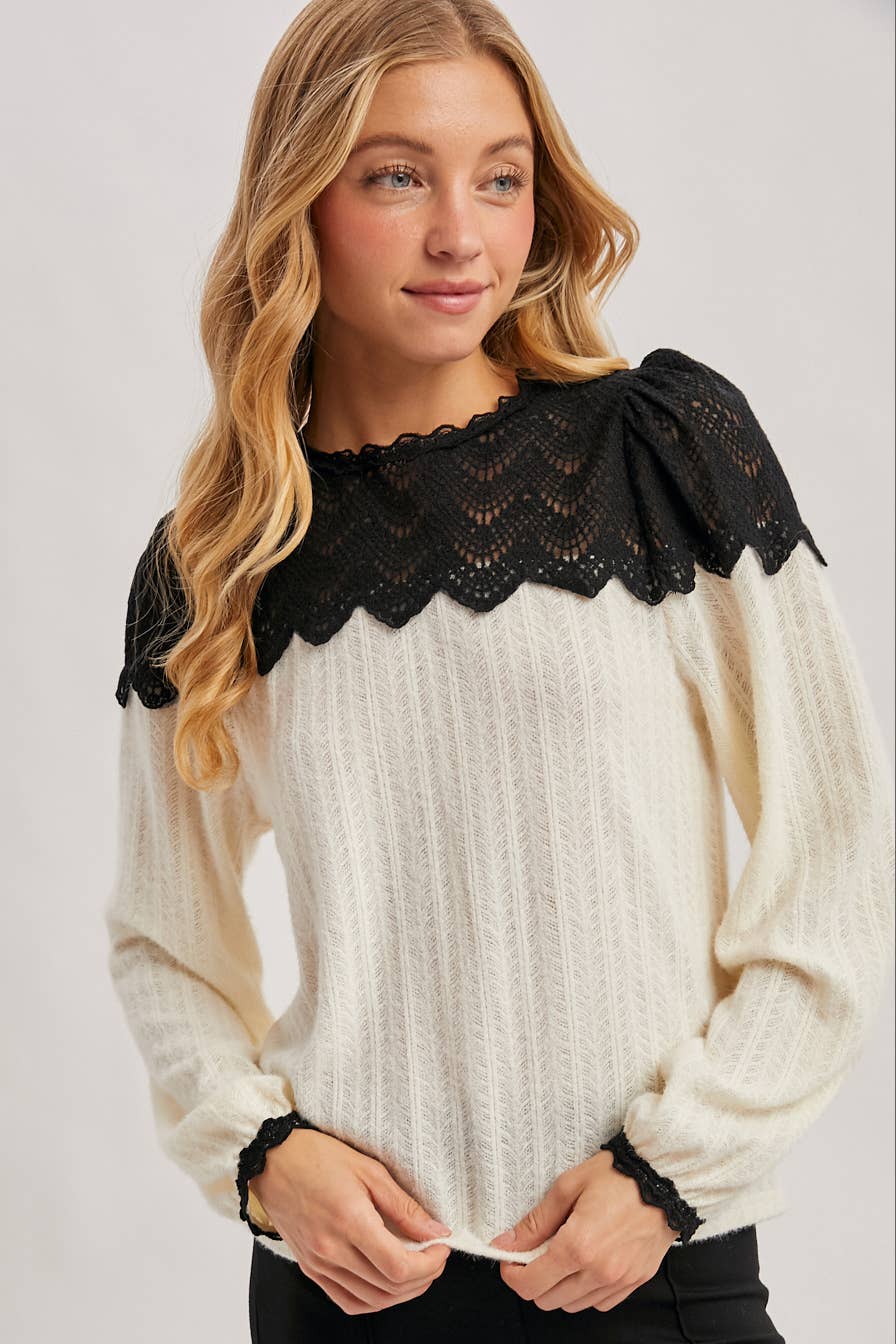 Lace Trimmed Blouse