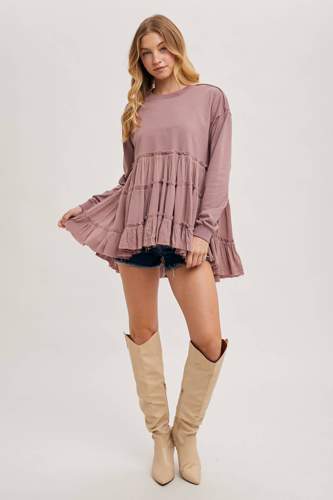 Tiered Ruffled Hem Top