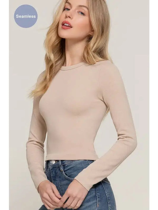 Long Sleeve Ribbed Seamless Top
